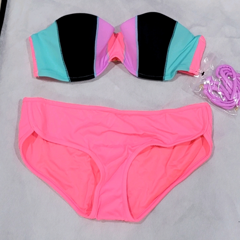 Rare Victoria's Secret Colorful 2 piece Bikini Set
